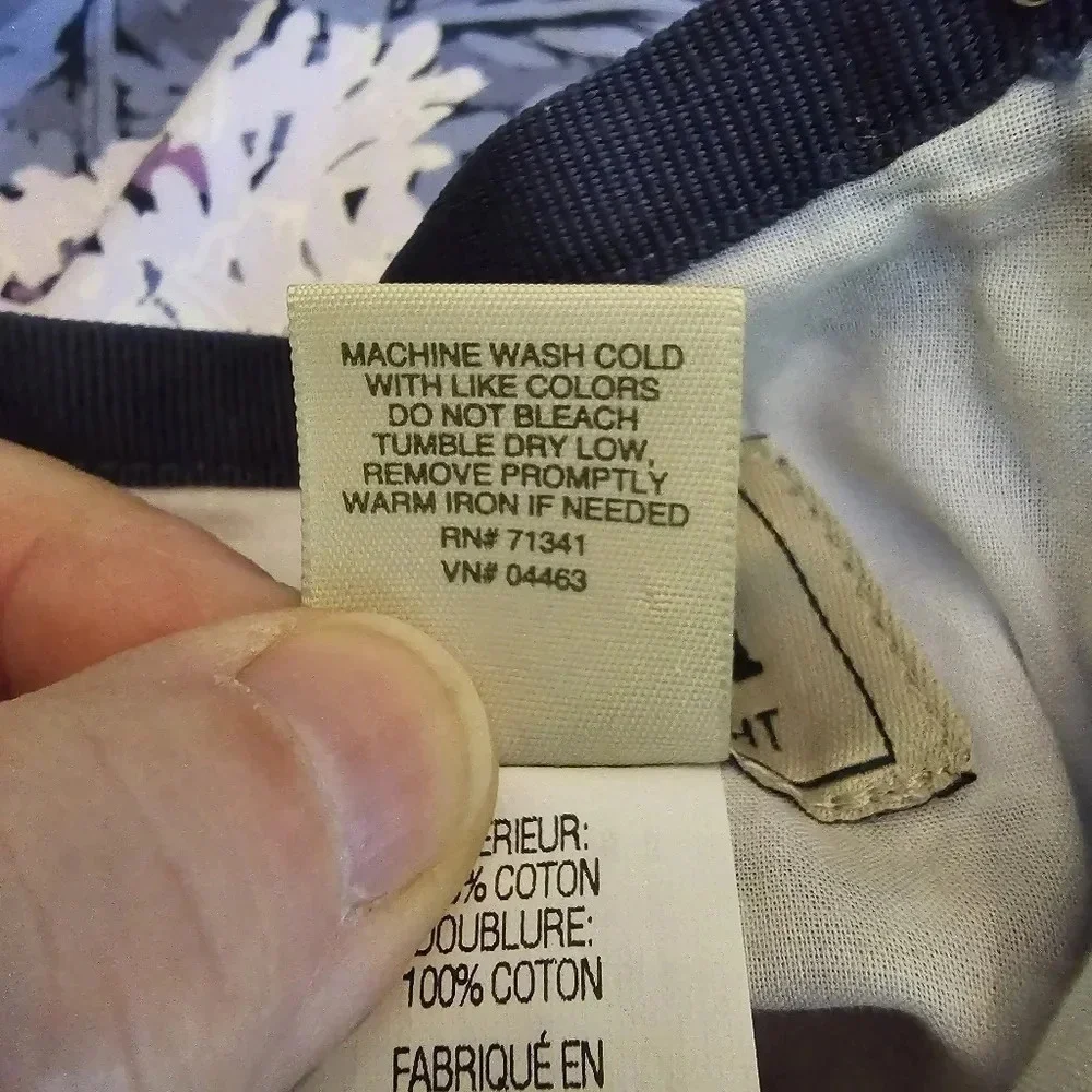 LL Bean grey a-line mini skirt with white flowers